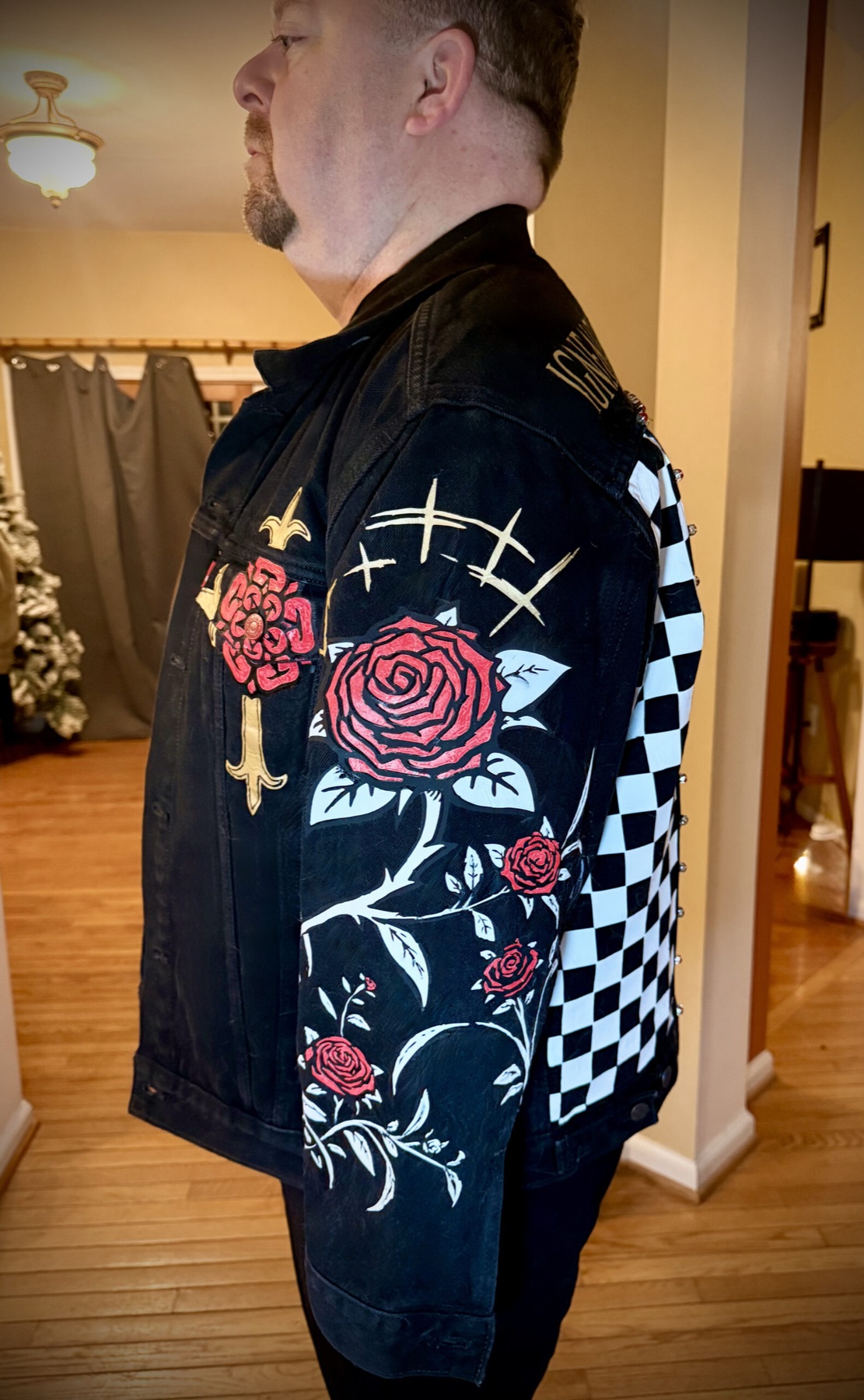Custom Hand-Painted Rosicrucian Battle Jacket